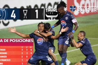 Motagua goleó 4-1 al Tauro de Panamá