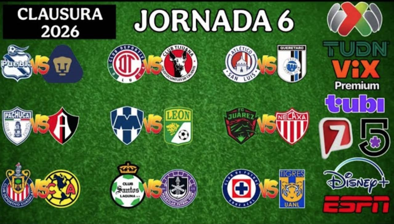 Calendario de la Liga MX Jornada 6